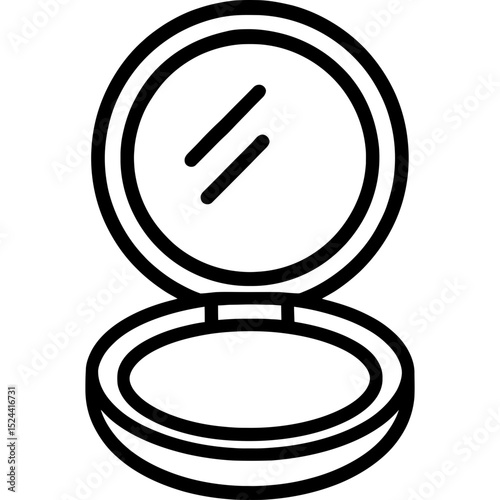 Minimalist compact mirror icon design