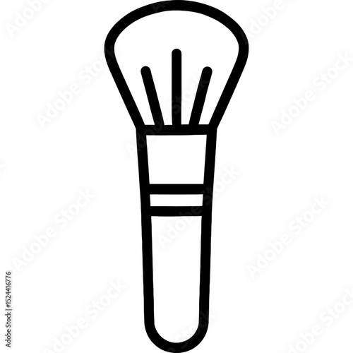 Minimalist makeup brush icon design