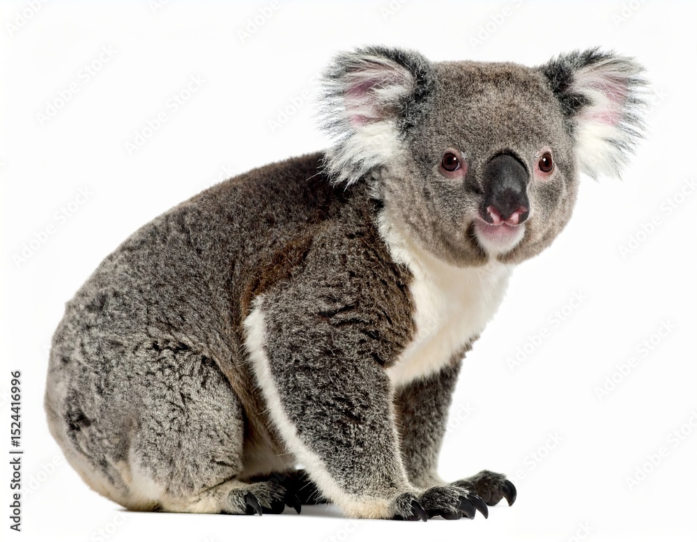 Obraz premium Cute koala over white background