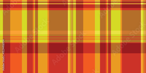 Vibrant autumnal plaid pattern.  Warm oranges, reds, and yellows create a cheerful, energetic texture perfect for fallthemed designs, textile prints, or website backgrounds.
