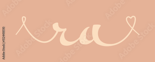 RA initial wedding monogram calligraphy vector illustration. Hand drawn lettering r and a love logo design for valentines day poster, greeting card photo