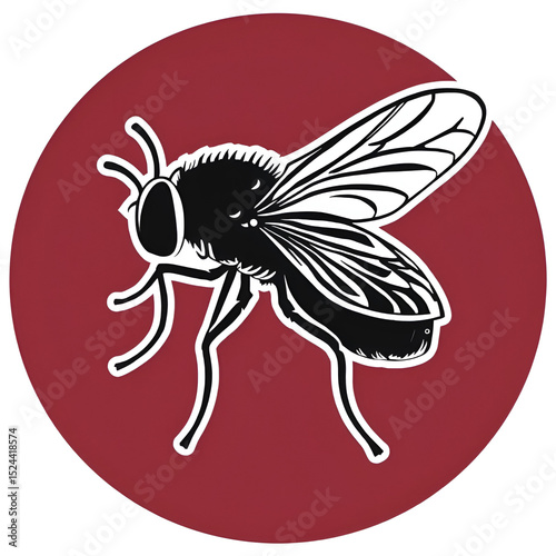 Glossinidae tsetse icon outline vector. Buzz disease. Insect housefly
