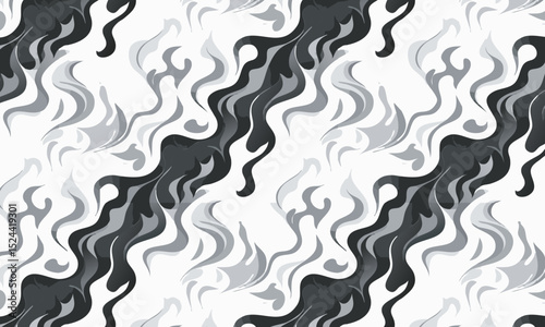 Monochrome Diagonal Paint Streaks Vector Background