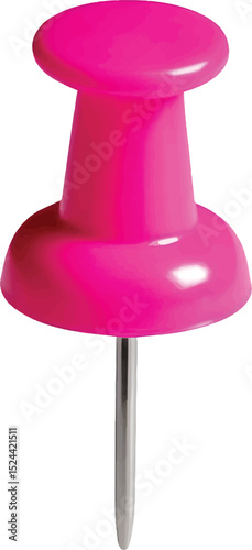 Pink pushpin icon high resolution vector graphic