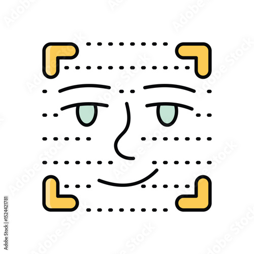 Face Recognition Icon vector