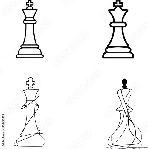 High quality photo of chess set vector.