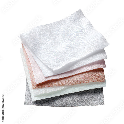 Soft and Absorbent Multi-Colored Cleaning Cloths Stacked Neatly for Household Cleaning Tasks and Everyday Use in Kitchen and Bathroom Environments