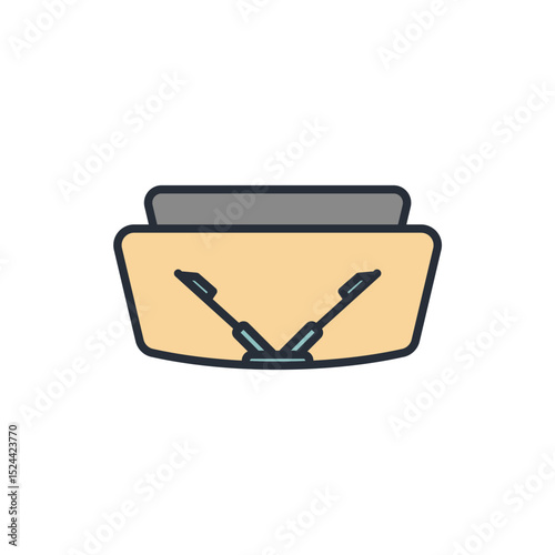 wiper icon collection .design style with background