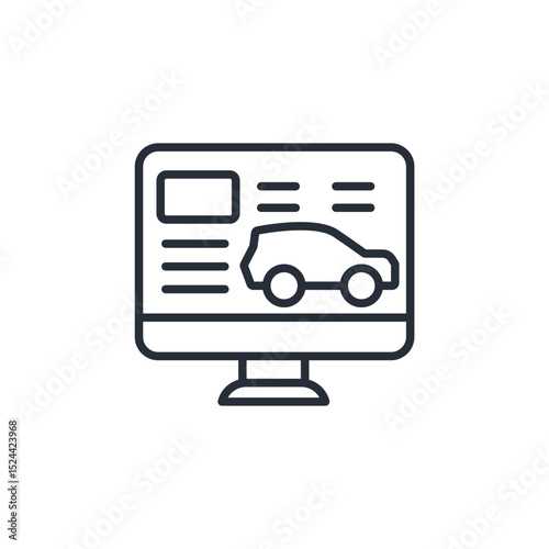 diagnostic car icon collection .design style with background