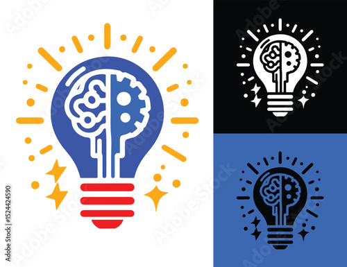 vector light bulb LOGO,editable file bulb icon