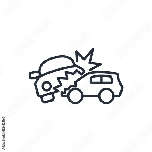 accident icon collection .design style with background