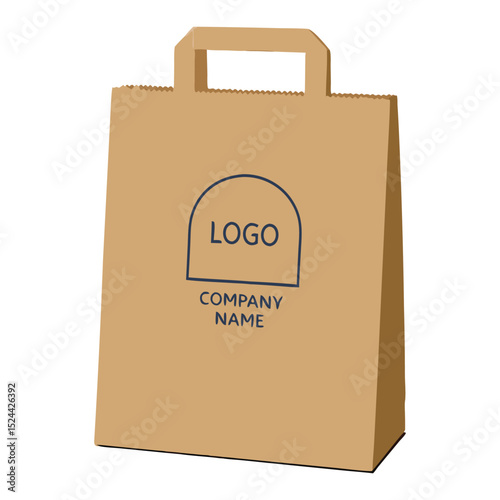 Textured Light Brown Shopping Bag
