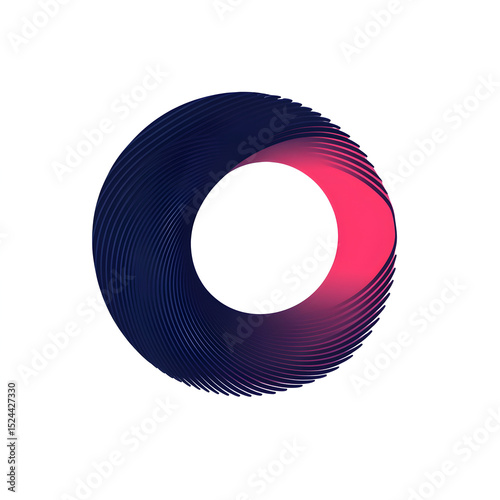 A blue and red circle with a white background. The circle is a symbol of unity and harmony