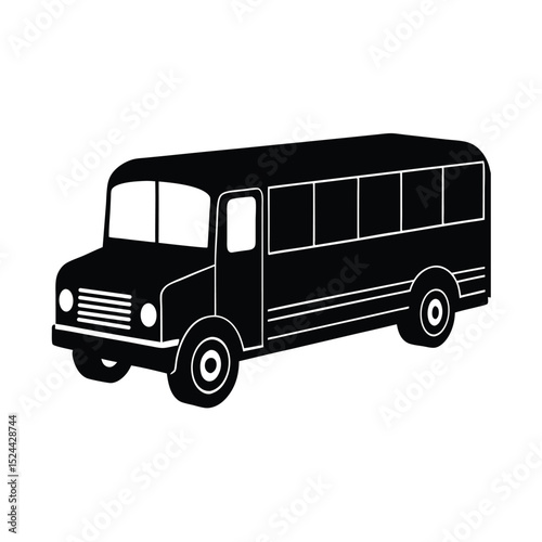 School bus vector silhouette  