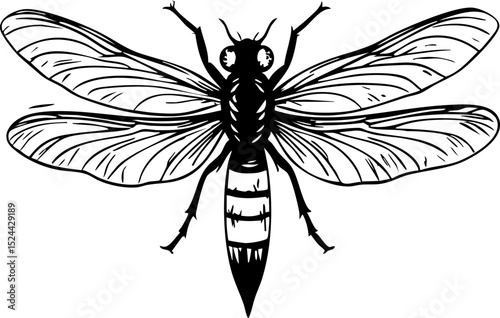 Insect exploration detailed observation of a bee nature setting graphic close-up view scientific