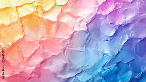 Abstract colorful background with soft pastel textures blending from warm yellow to cool purple tones.