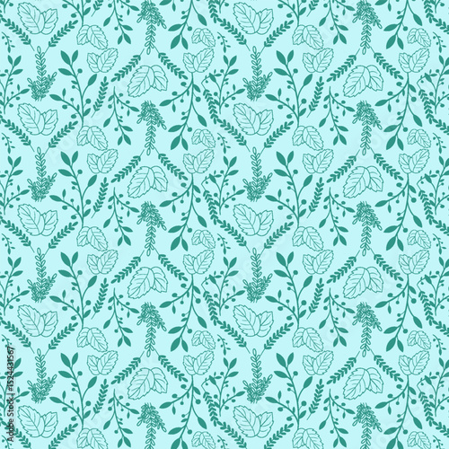 Modern Floral Seamless Background – Decorative Pattern for Fabric & Print, Vintage Flower Seamless Pattern – Repeating Nature-Inspired Art, Seamless Floral Pattern – Hand-Drawn Botanical Background