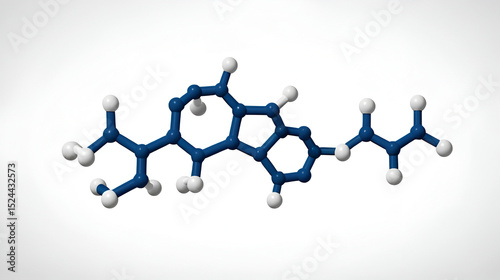 Menadione molecule isolated on white