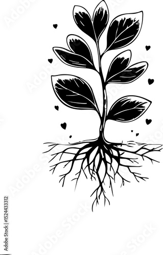 Cultivating growth a plant's journey from roots to leaves nature organic close-up resilience