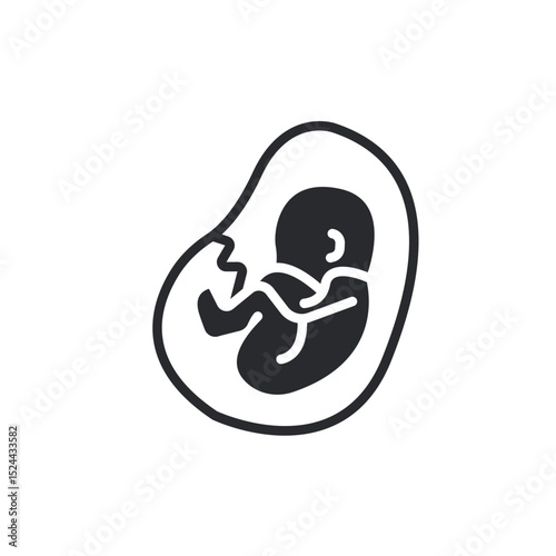 embryo icons isolated on White Background. Flat style design