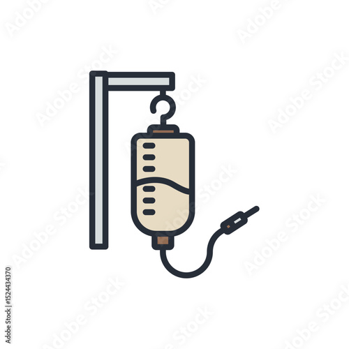 iv drip icons isolated on White Background. Flat style design