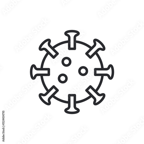 virus icons isolated on White Background. Flat style design