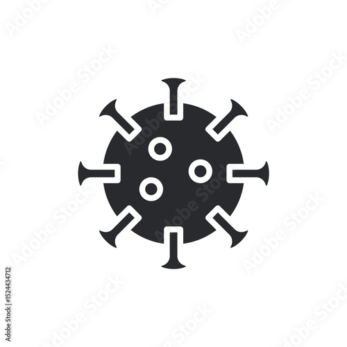 virus icons isolated on White Background. Flat style design