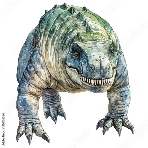 Thrinaxodon, watercolor vector, high quality, isolated on a white background.