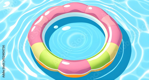 Floating tube vector, Inflatable swim ring, Pool float illustration, Lifebuoy vector, Water float ring, Summer pool accessory, Inflatable tube icon, Swimming float circle, Beach float tube, Pool party