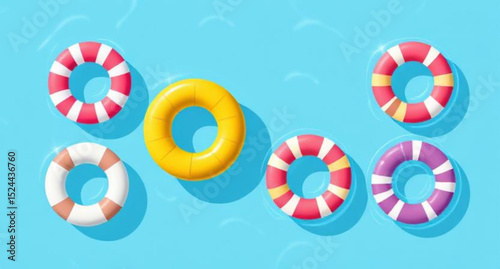 Summer vacation float, Ocean rescue ring, Kids swim float, Inflatable circle toy, Pool lounging float, Water safety buoy, Inflatable beach toy, Lake float ring, Poolside float, Water fun accessory, In