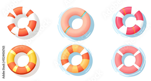 Inflatable lifesaver, Summer vacation float, Ocean rescue ring, Kids swim float, Inflatable circle toy, Pool lounging float, Water safety buoy, Inflatable beach toy, Lake float ring, Poolside float, W