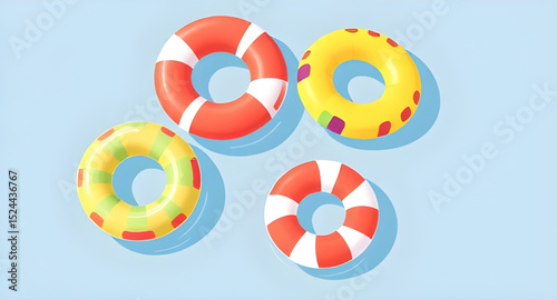 Round pool float, Water recreation float, Swimming pool accessory, Inflatable lifesaver, Summer vacation float, Ocean rescue ring, Kids swim float, Inflatable circle toy, Pool lounging float, Water sa