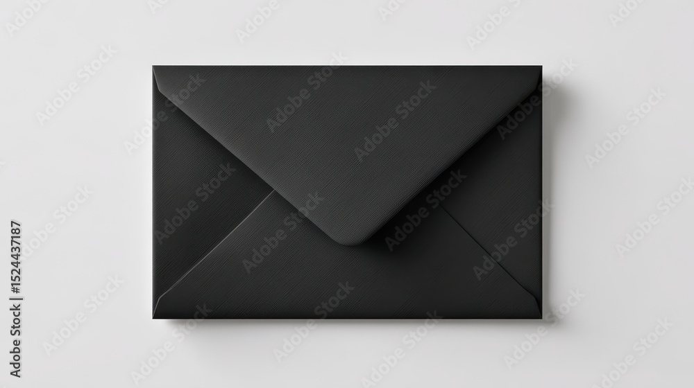 A 4K photo of sleek black envelope accompanied by a blank mail card mockup. Realistic vector illustration of a modern empty postcard template, isolated on a white background. A 4K photo of sleek black envelope accompanied by a blank mail card mockup. Realistic vector illustration of a modern empty postcard template, isolated on a white background.