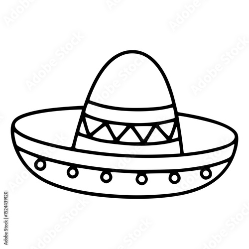 Sombrero Mexican Hat Clipart Illustration