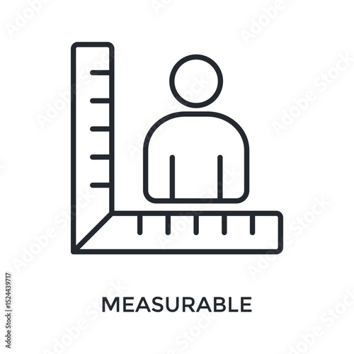 Measurable Icon Outline Style. Vector Illustration For Graphic Design