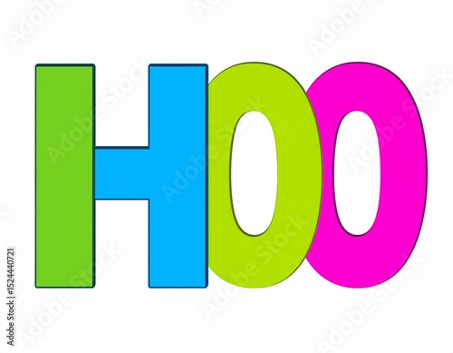 3d text with colorful letters