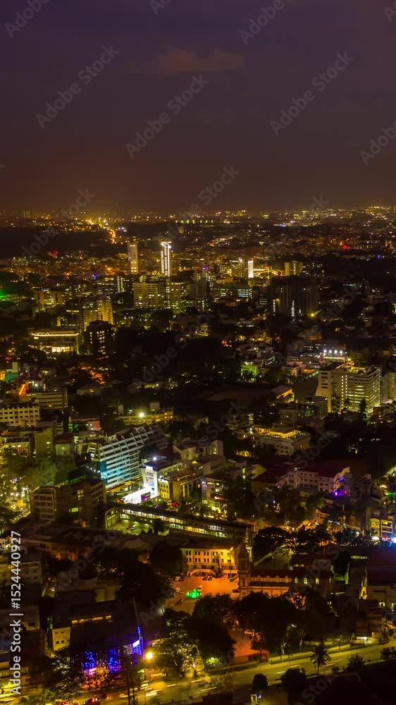 custom made wallpaper toronto digitalsunset night illumination bangalore cityscape traffic street aerial vertical panorama tlmelapse 4k india