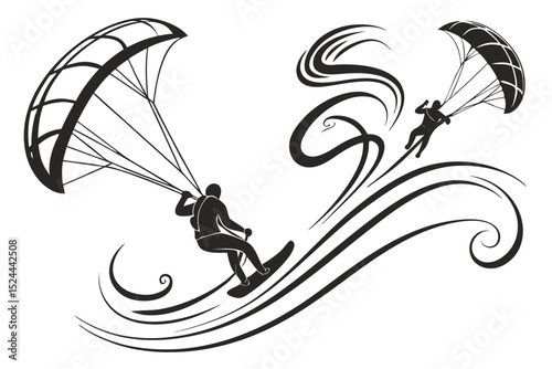 Water skiing silhouette, Water ski vector, Water skiing svg, Water skiing icon set, Water skiing clipart