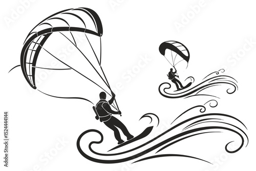 Water skiing silhouette, Water ski vector, Water skiing svg, Water skiing icon set, Water skiing clipart