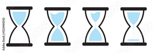 A classic hourglass icon, symbolizing the passage of time, deadlines, and the fleeting nature of moments. Its simple design conveys a sense of urgency and the importance of time management.
