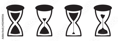 Hourglass Related Line Icons for Web Sites, Books, Cards, Apps. Editable Stroke. Suitable for Web Sites, Books, Cards, Apps
