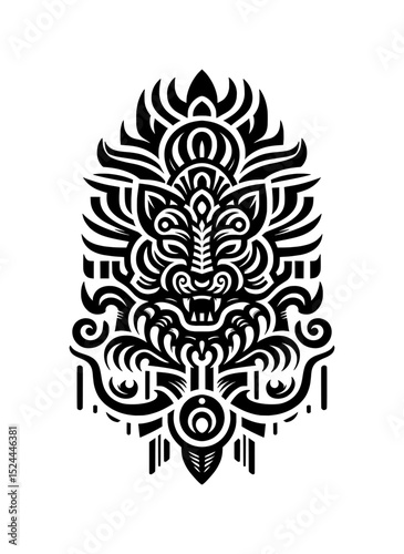 ancient aztec, inca, maya tribal tattoo design (artwork 2)