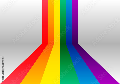 Fondo con bandera del orgullo lgbtq+ en habitación