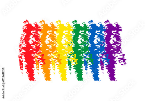 Fondo de trazo de pincel con los colores de la bandera lgbtq+
