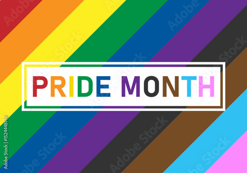 Fondo en diagonal con barras de colores del orgullo lgbtq+ para el mes del orgullo