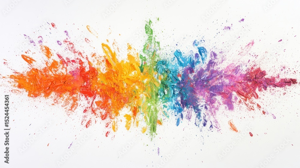 Fototapeta premium Vibrant explosion of colors with rainbow spectrum, an artistic representation