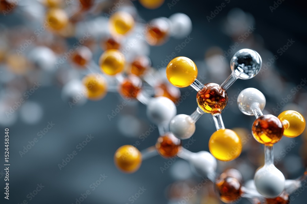 Fototapeta premium Molecular Dynamics A Close-Up View of Pharmaceutical Molecules