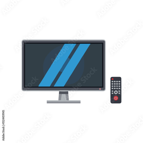 Computer monitor with remote control in minimalist design  