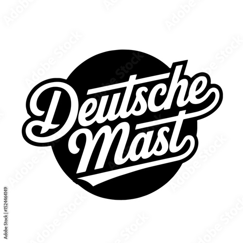 Creative typography showcasing elegant script design for Deutsche Mast brand in a bold, eye-catching style