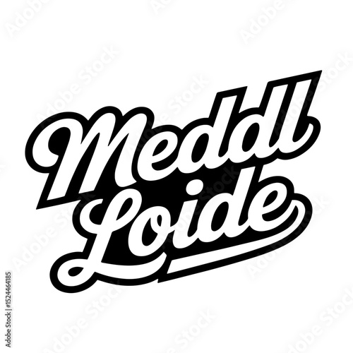 Unique Meddl Loide lettering design showcases bold typography and creative flair in modern style